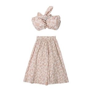 Top & skirt SET floral bandeau + skirt